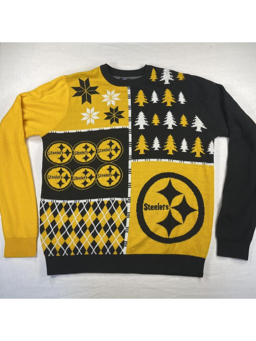 Pittsburgh Steelers NFL Team Apparel Ugly Christmas Sweater Men's Size XL Nice